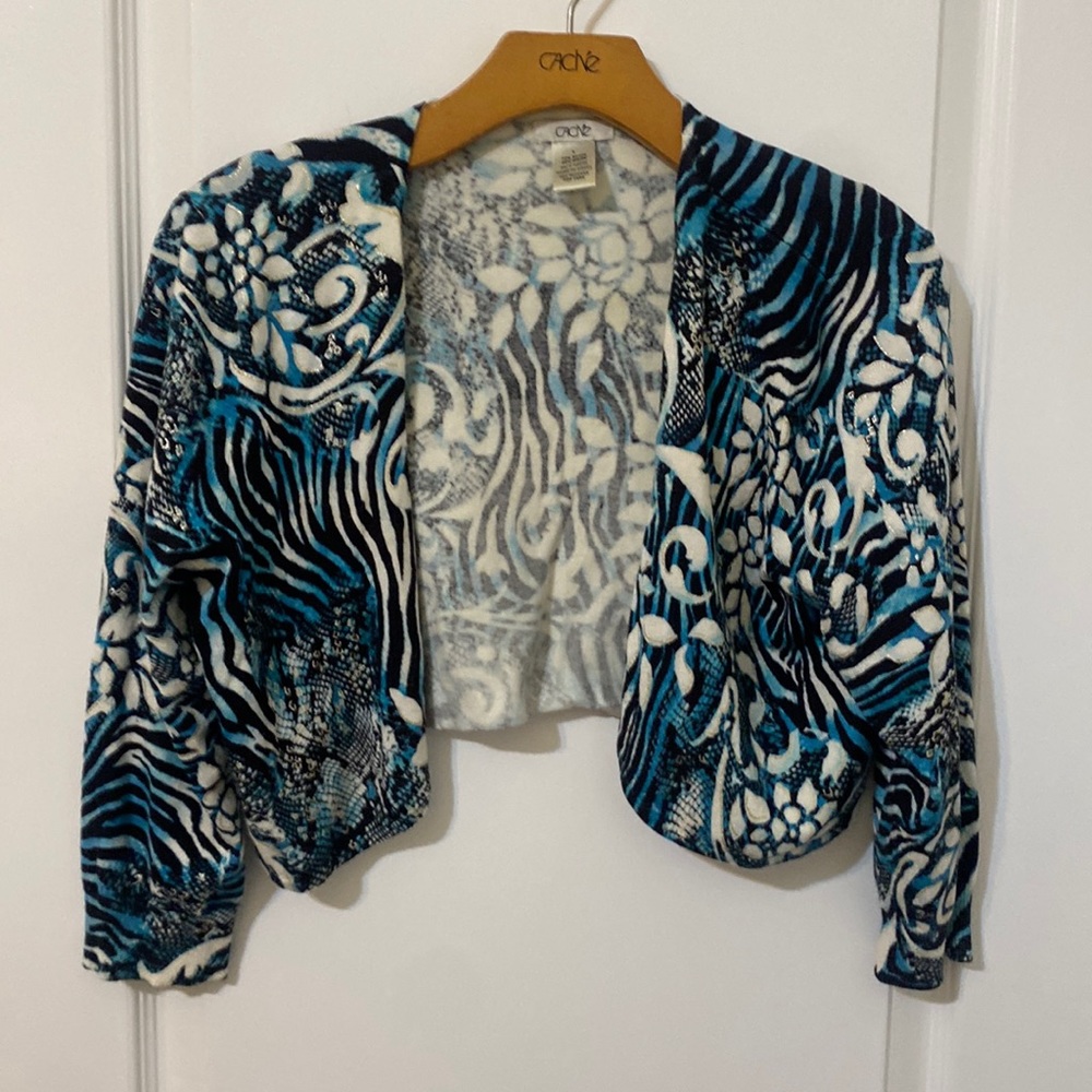 Cache animal print matching jacket (cami sold sep)